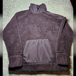 Zip Collar Teddy Bear Pullover
